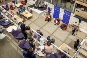 Panel discussion in Chalmers Library