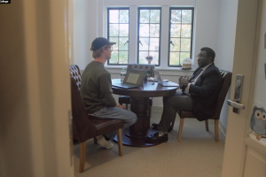 Student meeting with advisor