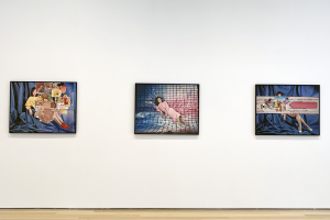 Image: An installation view of Call/Response: The Gund Gallery Turns 10 featuring the photographic work of Sara Cwynar. On view at the Gund Gallery through July 1, 2022.