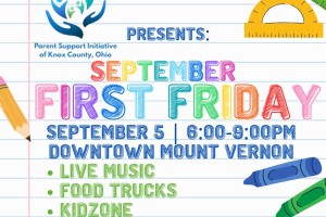 Experience Mount Vernon Back to School First Friday poster
