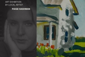 Event poster with artist and art