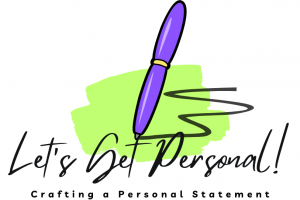 This image shows a pen writing the words "let's get personal."