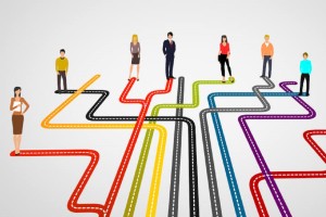 Graphic showing career paths