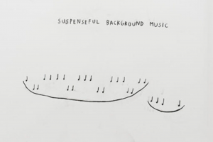 Image: Christine Sun Kim, "Suspenseful Background Music," 2016, charcoal on paper, 19 3/4  x 25 1/2 inches, Courtesy of the artist and François Ghebaly Gallery, photo: Kell Yang Sammataro.