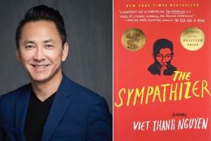 Author and book cover