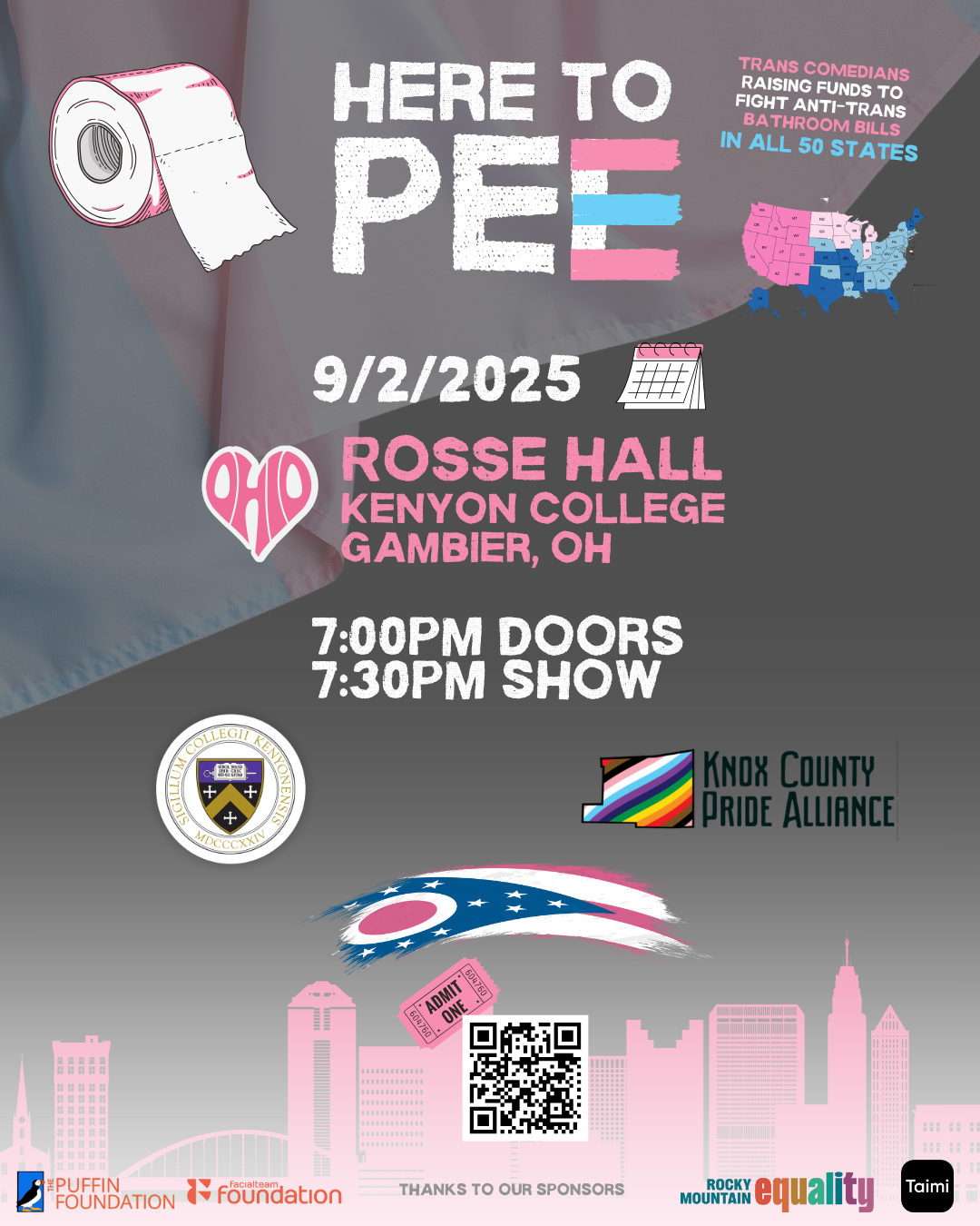 Here to Pee event poster