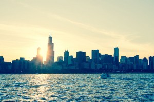 https://commons.wikimedia.org/wiki/File:Chicago_Skyline_at_Sunset_(17056949776).jpg