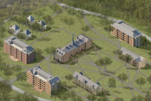 Rendering of South Campus residence halls