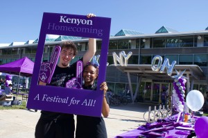 Students at the block party
