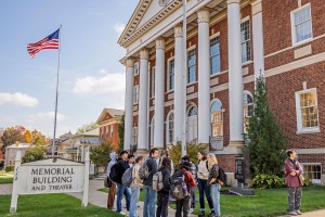 Assistant Professor of Film Hao Zhou included a trip to Mount Vernon’s Memorial Theater for his film students in fall 2023.