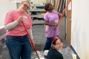 Students volunteered in Mount Vernon on Valentine’s Day as part of “Love Your Community Day.”