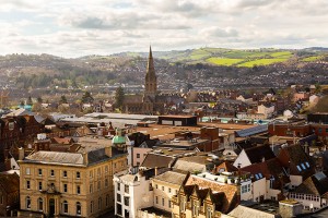 View from the Exeter Cathedral roof