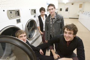 The members of Walk the Moon in 2009 were, from left, Adam Reifsnyder ’08, Adrian Galvin ’12, Nick Petricca ’09 and Nick Lerangis ’09.