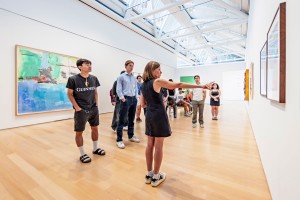 Jodi Kovach P’25 talks to students in The Gund