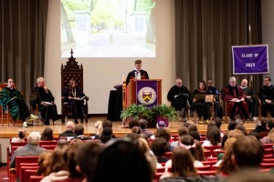 Professor of Classics Adam Serfass delivered the keynote address, “Enter His Gates with Thanksgiving.”