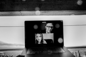 Nadia Reiman appears on computer screen alongside Ira Glass