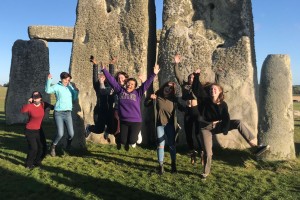 Students at Stonehenge