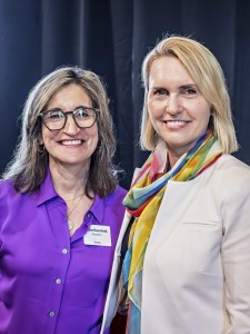 U.S. Ambassador to Ukraine Bridget Brink ’91 (right) with Kenyon President Julie Kornfeld.