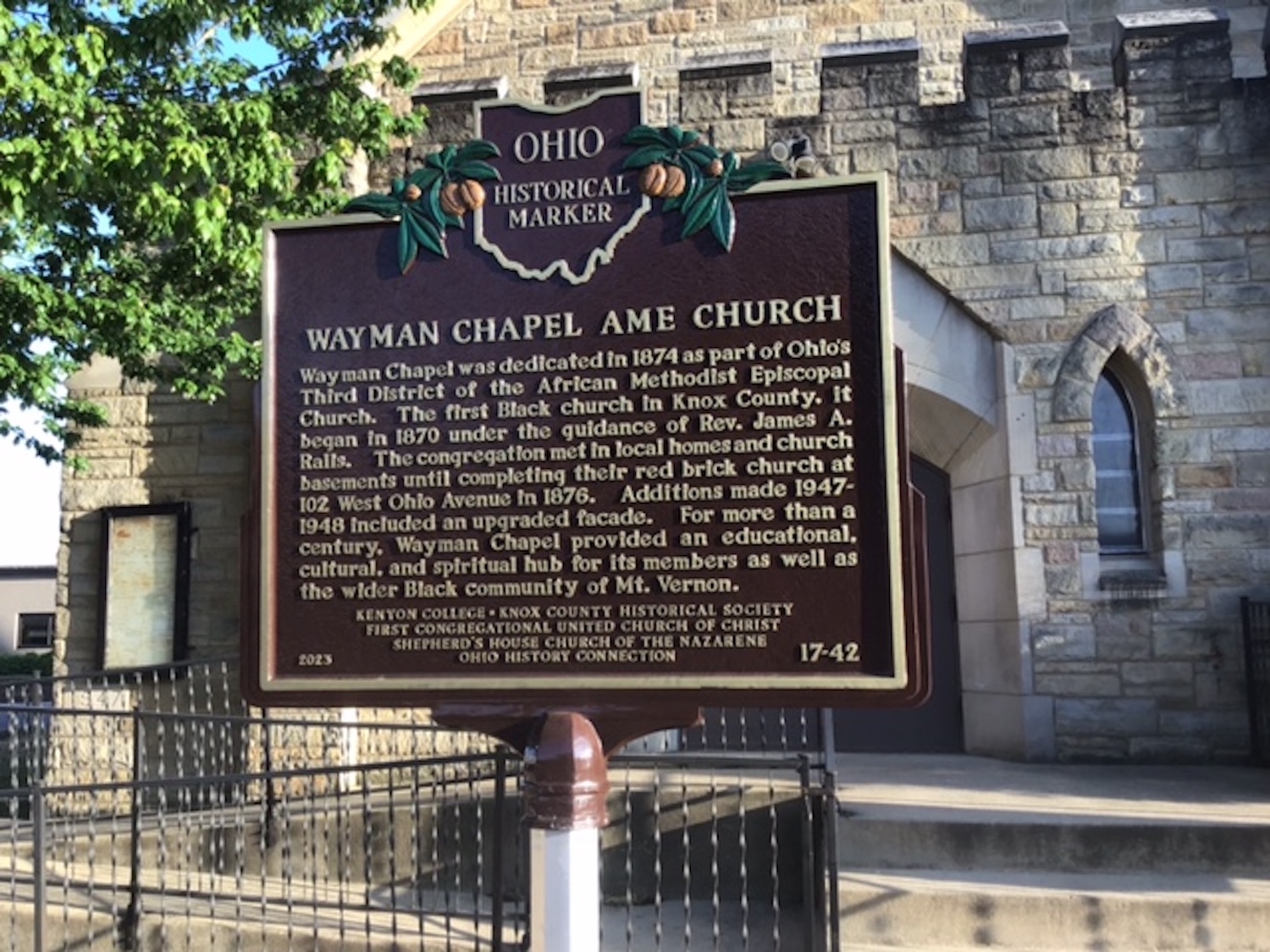 Kenyon Course Paves Way for Historical Marker for Mount Vernon Church Kenyon Course Paves Way for Historical Marker for Mount Vernon Church