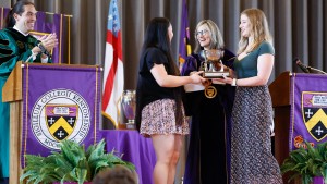 Students receiving an award. Photo by Graham Stokes.