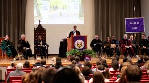 Professor of Classics Adam Serfass delivered the keynote address, “Enter His Gates with Thanksgiving.”
