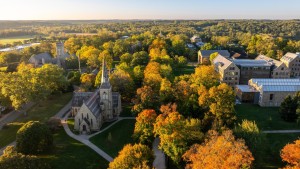 Kenyon College aerial shot of campus