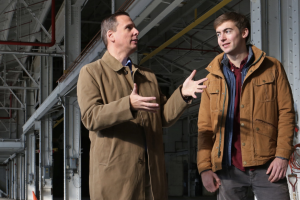 Student meeting with local official