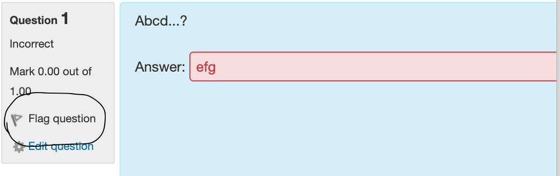How to flag a question
