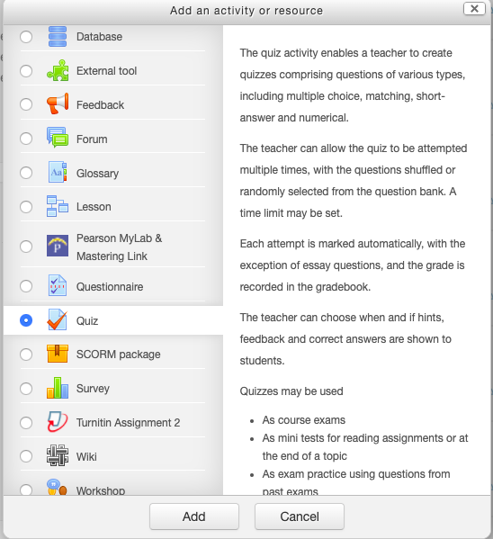 Moodle Quiz