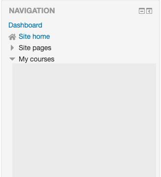 Moodle Navigation Panel