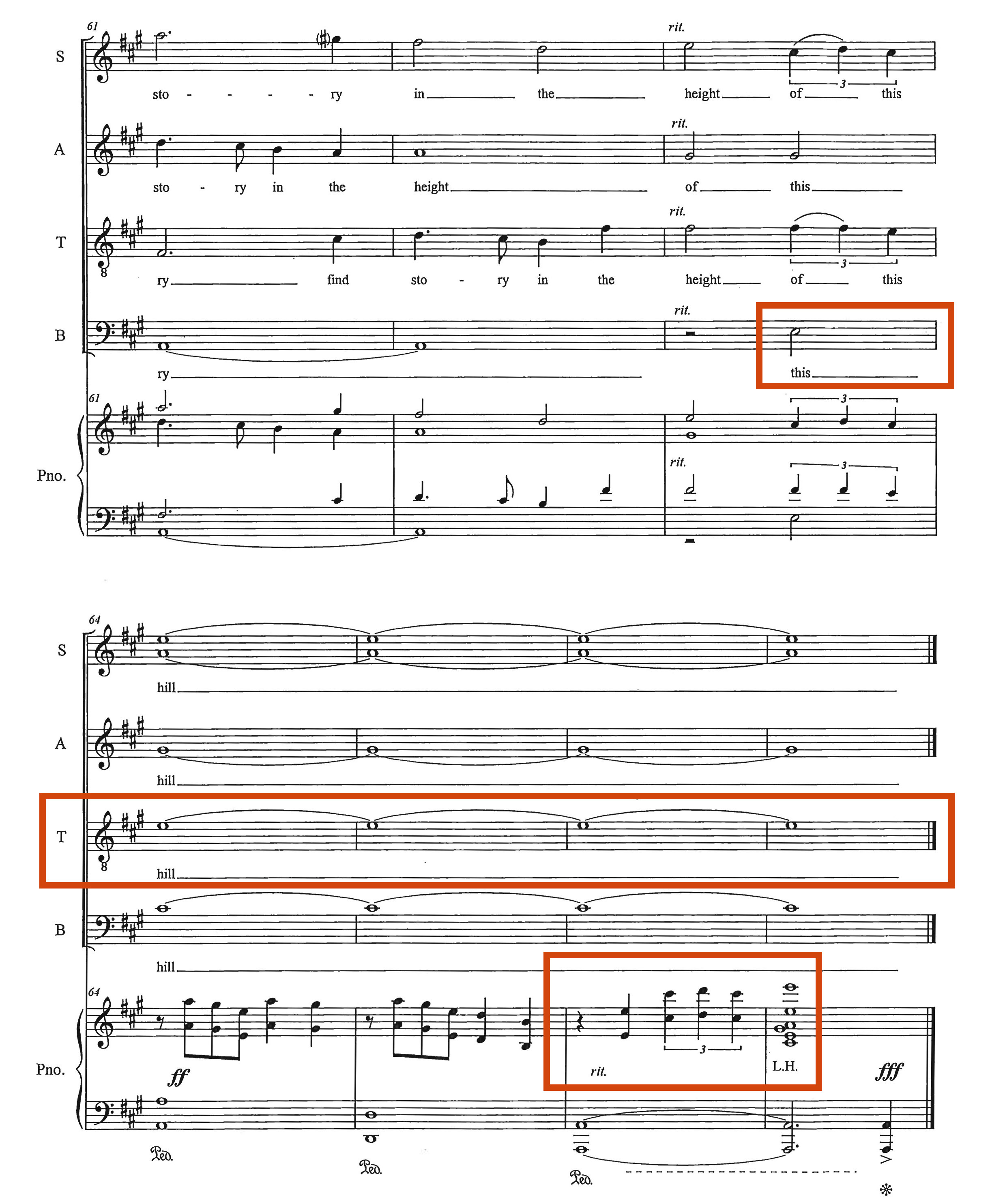 Song with final lyrics highlighted: this hill