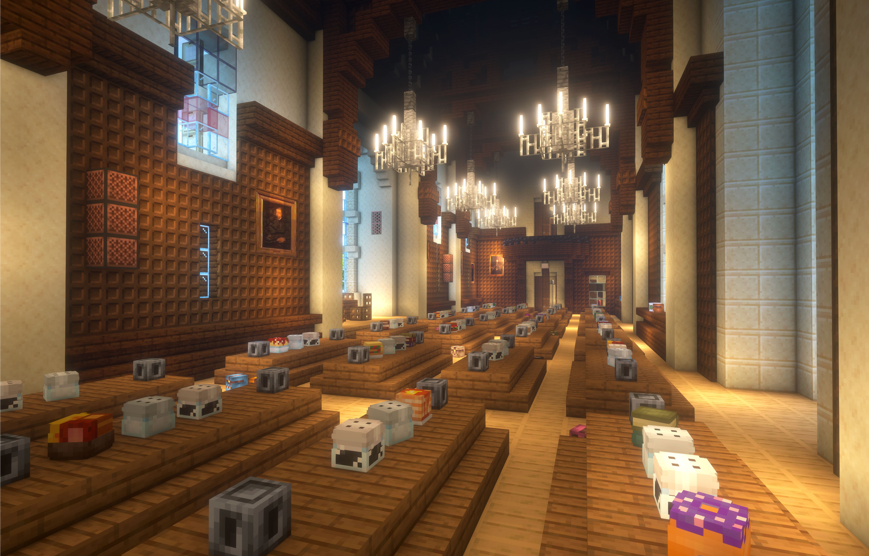 Old Side of Peirce Hall in Minecraft build