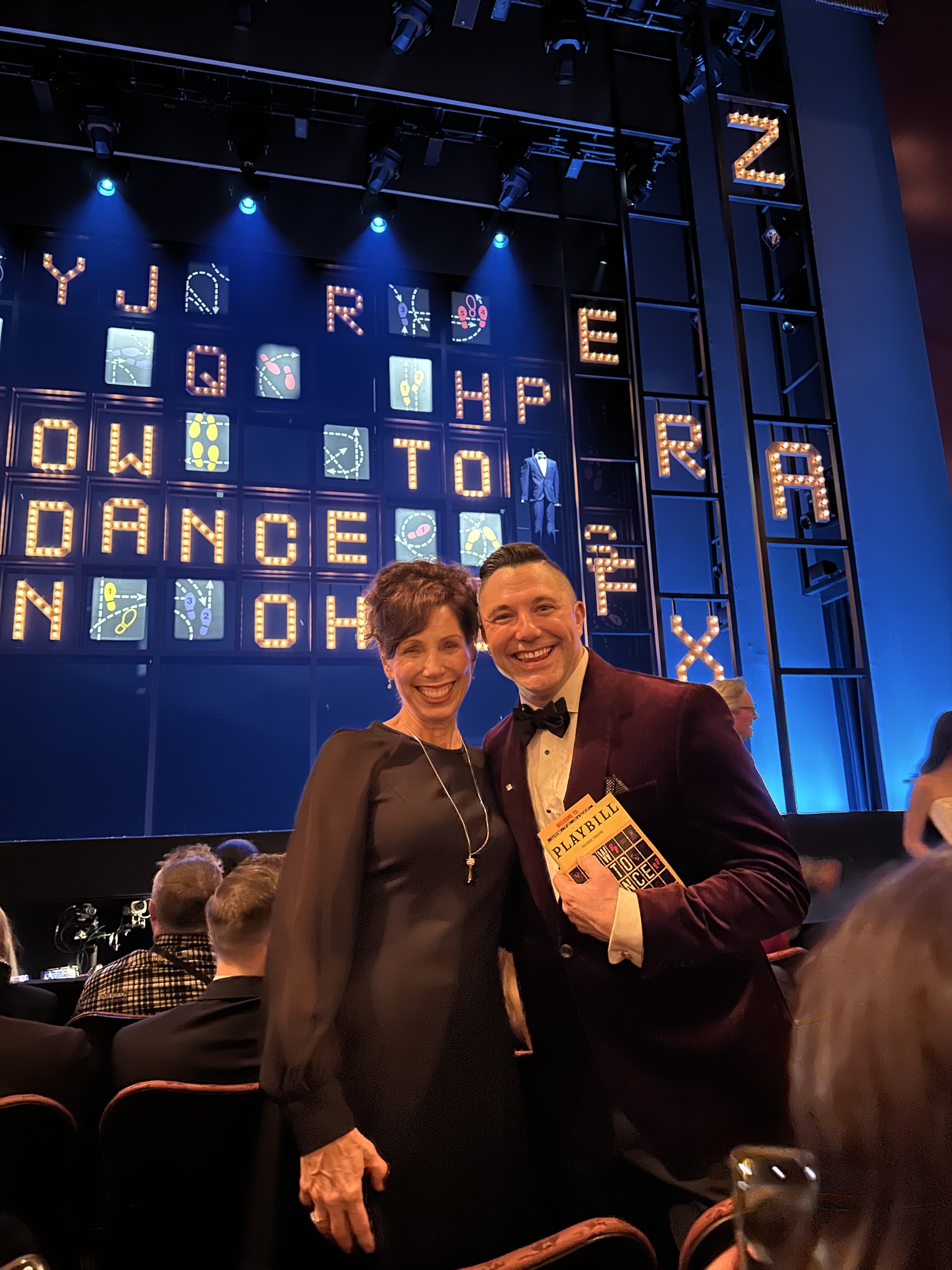  Jacob Yandura '09 with his mom on opening night for "How to Dance in Ohio."