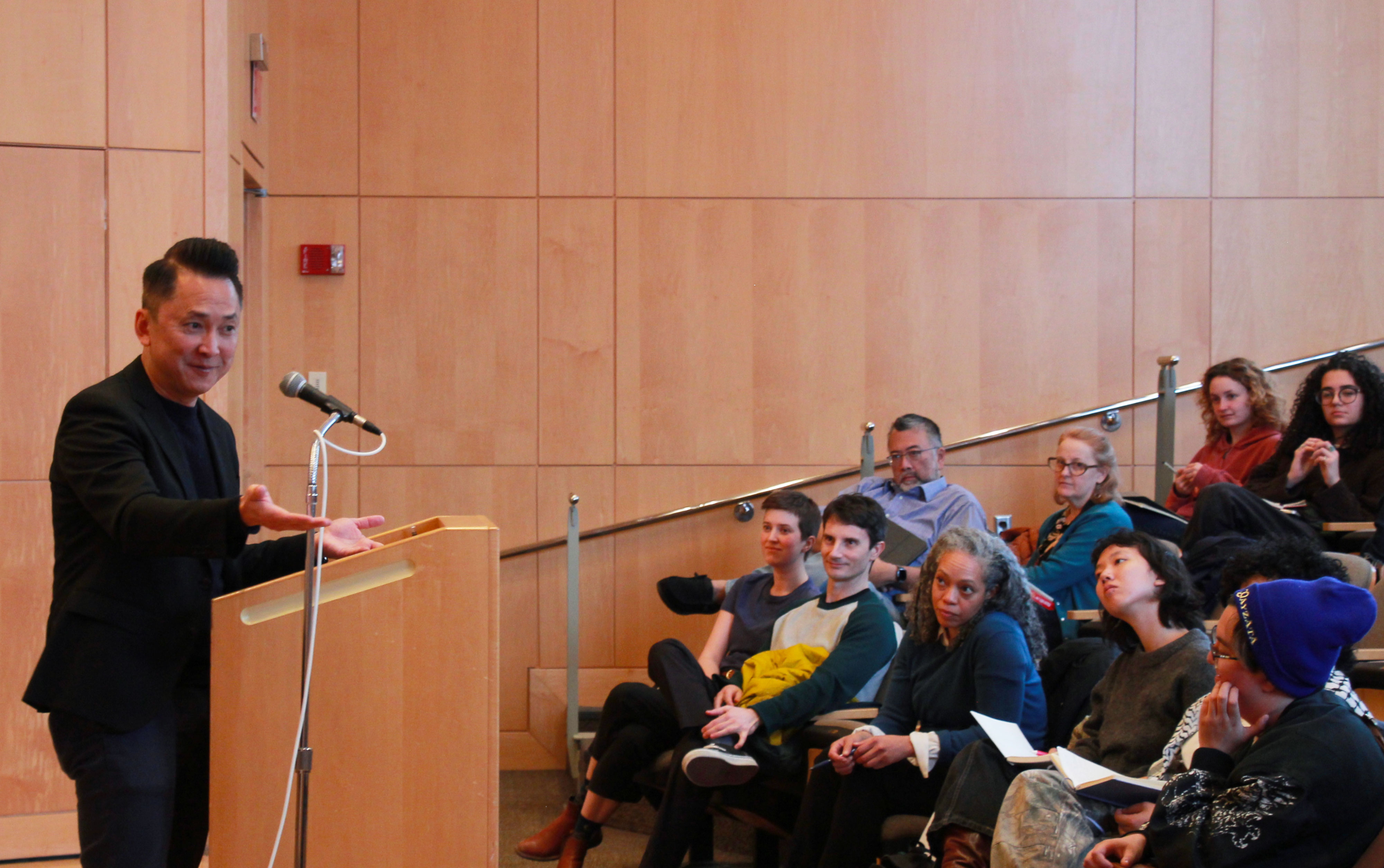 Viet Thanh Nguyen took part in a public reading in Brandi Recital Hall.