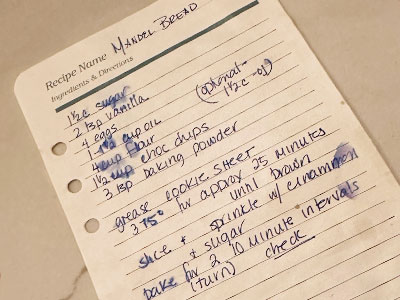 Mandel Bread recipe