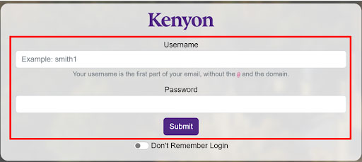 Login fields